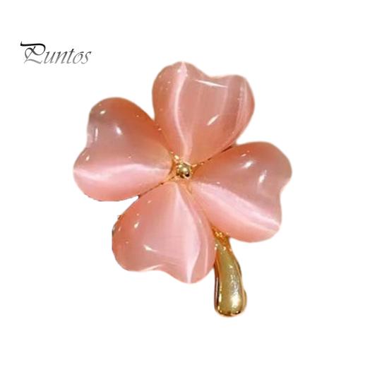 Брошь в виде клевера, украшение для воротника официальной одежды, брошь с растением, ювелирные изделия для одежды, гладкая реалистичная форма листа, антикоррозийная легкая булавка для одежды