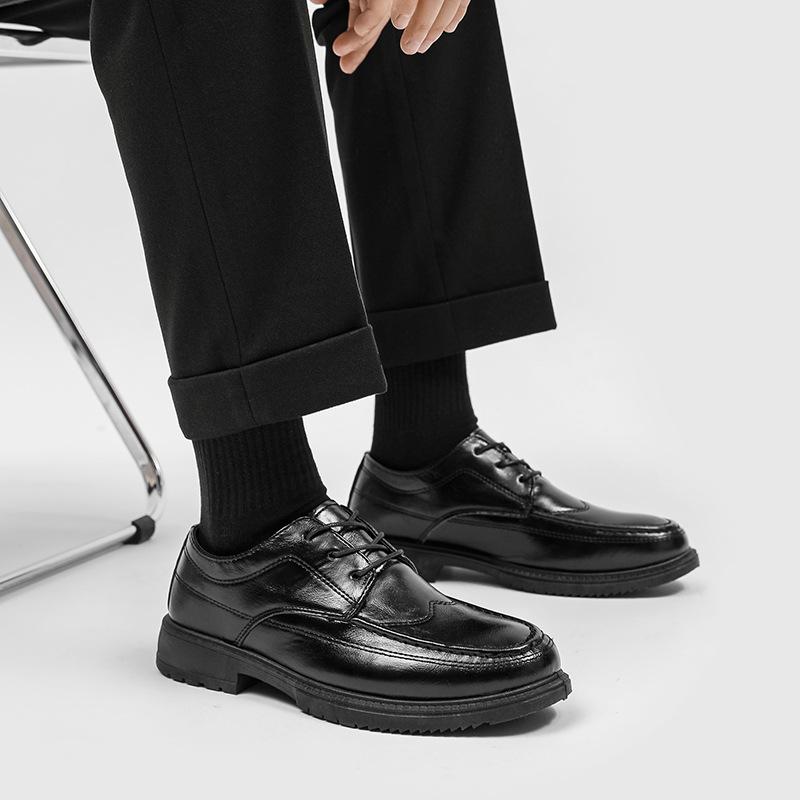 Spring and Autumn Men's Shoes New Casual Shoes Student Trendy Shoes Men's Business Small Leather Shoes Men's Waterproof Best Man Shoes Work Shoes