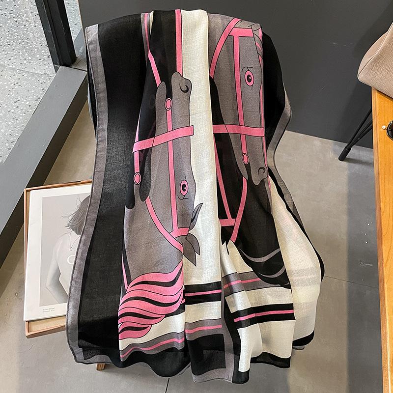 1PC 180*90cm Keep Warm New Elegant Luxury Silk Scarf Decoration Shawl Sun Protection With Women Fashion