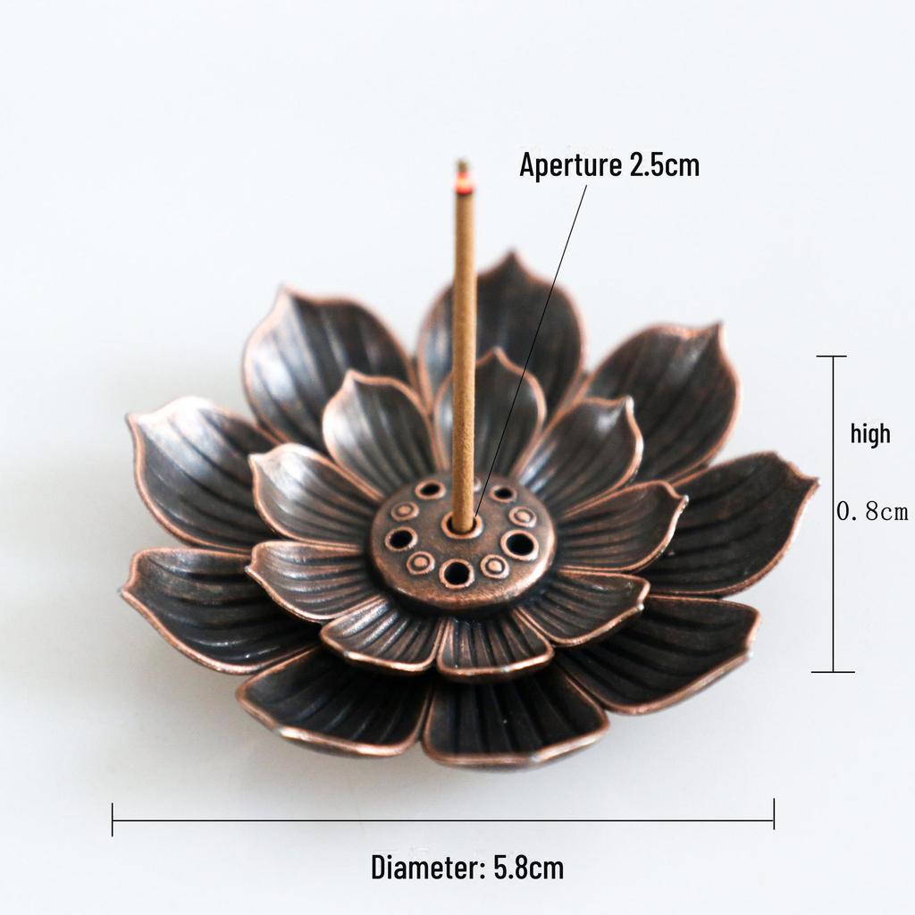 Подставка для благовоний из сплава Ouyue Lotus: Ароматерапевтическая проволочная горелка Zen
