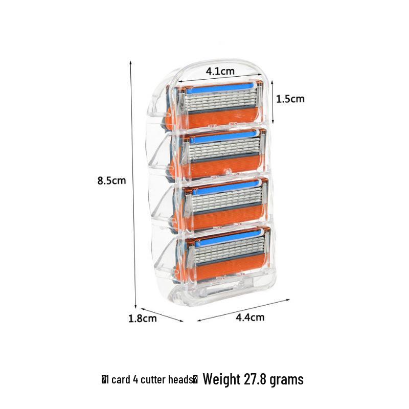 Men's Five-Layer Blade Manual Razor - Orange Fusion5