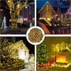 Outdoor Solar String Lights 50/100 LEDs Twinkle Lights with 8 Modes Waterproof Fairy Lights for Christmas Wedding Garden Decor
