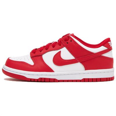 Кроссовки Dunk с противоскользящей подошвой, износостойкие, низкие, для скейтбординга, детские, красные с белым, FB9109-119