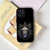 Крутой дизайн с узором в виде модного короля-льва Чехол для телефона Для iPhone17,16,15,14,13,12,11 Plus,Pro Max,Мягкий Черный Чехол
