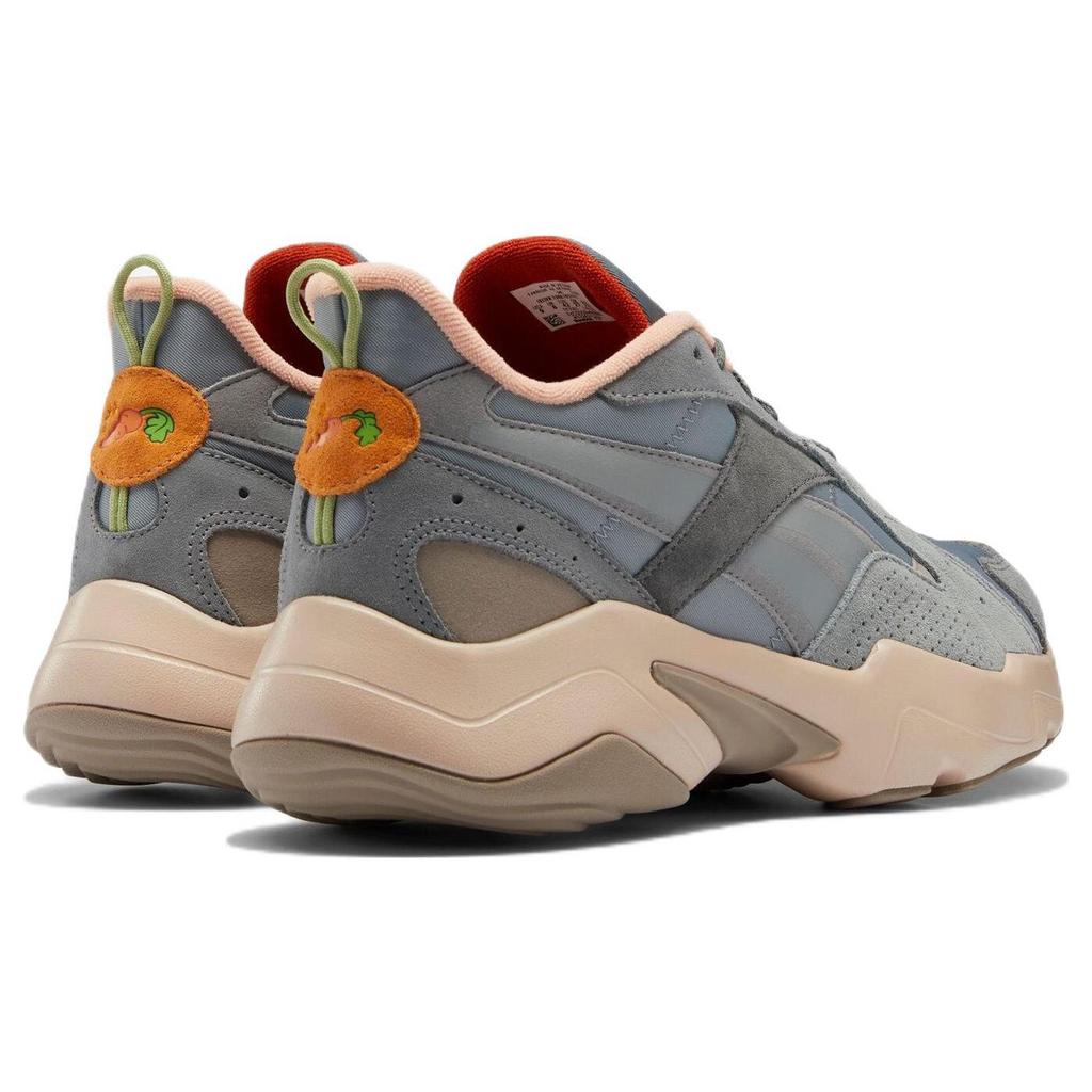 Reebok Looney Tunes X Turbo Restyle Ретро Ткань Кожа Низкие Повседневные Кроссовки для Бега Унисекс Кроссовки Серые GW4308