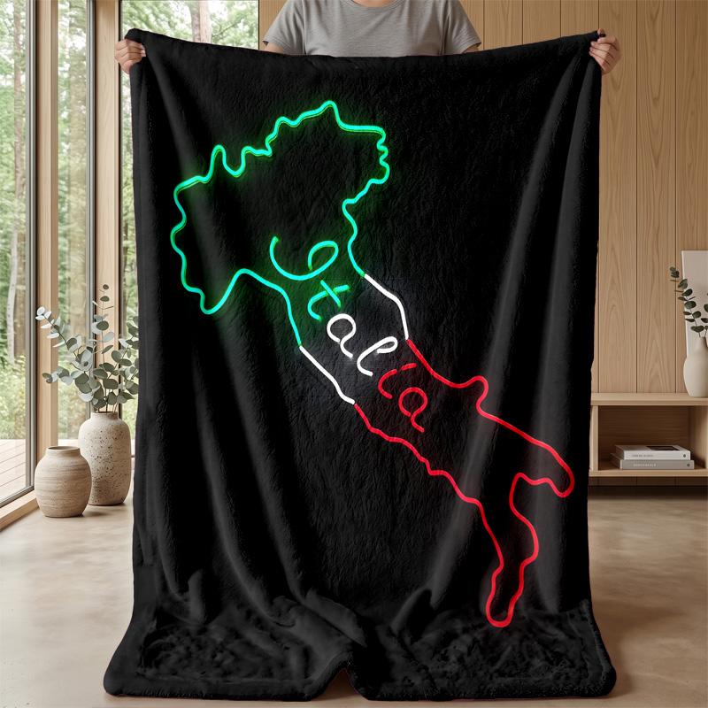 Italy Theme blanket Soft Flannel Blanket Plush Throw Blanket Cozy Sofa Bed Blanket for Home Decor