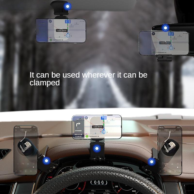 Magnetic HUD Car Phone Holder Mini Compact Automobile Instrument Panel Special Mute Bracket Magnetic Bracket