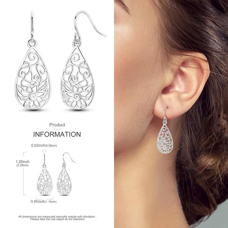 2024 New Earring for Women 925 Silver Sparkling Star Butterfly Heart Tassels Feather Hoop Earrings Engagement Wedding Jewelry