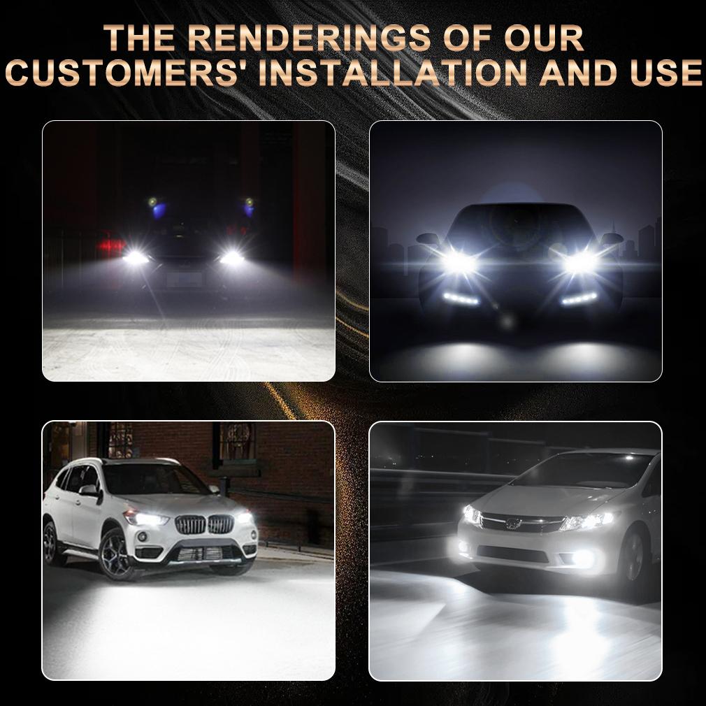 2 шт. Светодиодные лампы H3 для фар Canbus без вентилятора Дальний свет 6500K Белый Автомобильная светодиодная противотуманная фара Лампа для вождения ДХО Безвентиляторные 12 В Мини-дизайн