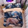 Аниме персонаж, Наборы постельного белья из микрофибры, Подарок на день рождения ребенка с молнией Декор комнаты Пододеяльник для подростков взрослых Пододеяльник