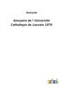 Книга Annuaire De lUniversite Catholique De Louvain 1870