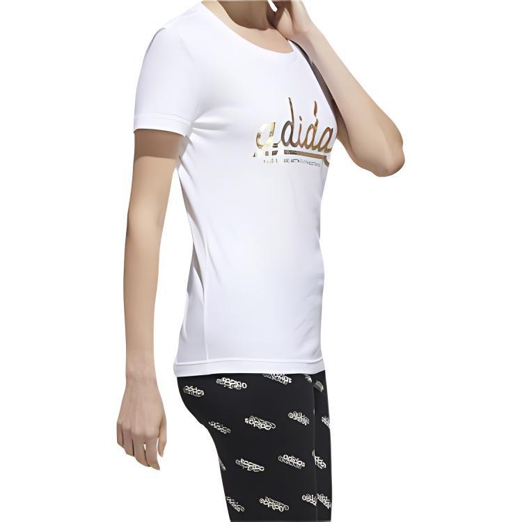 Adidas T Shirts Women's Crew Neck Moderate Straight Fit FM6174
