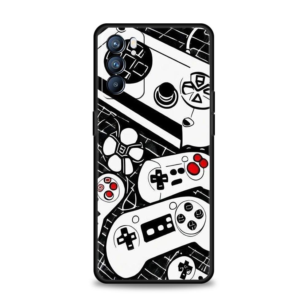 Game Controller Graphic Phone Case For Oppo Reno 13 12 11 10 7 F Find X5 X6 A98 A80 A79 A78 A57 A54 A31 A17 Pro Soft TPU Cover