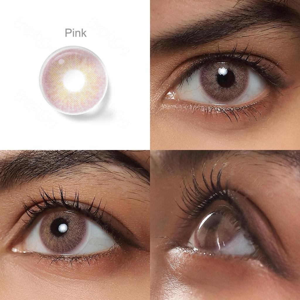 FreshGo Линзы естественного цвета для глаз, 1 пара годовых цветных линз серии Cloud, серые косметические контактные линзы, косметические цветные линзы для глаз