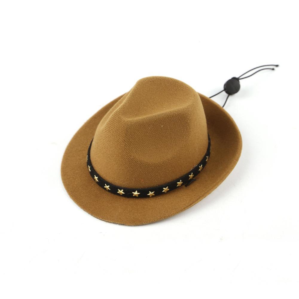 Милая ковбойская шляпа со звездами, регулируемые шапки для собак, модная британская шляпа для домашних животных, товары для животных