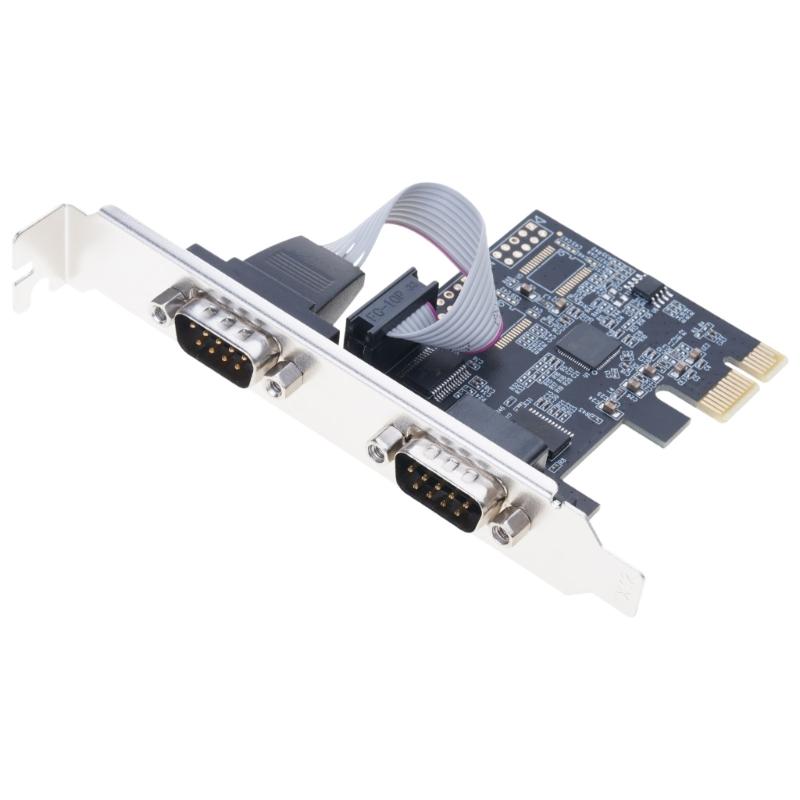 Двухпортовая последовательная адаптерная карта PCI-Express RS232 COM-порт Совместимость с несколькими операционными системами