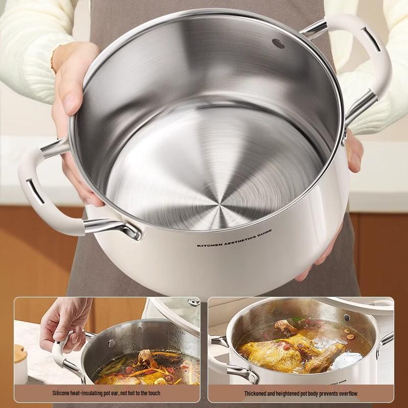Суповая кастрюля PuPan из нержавеющей стали с пароваркой