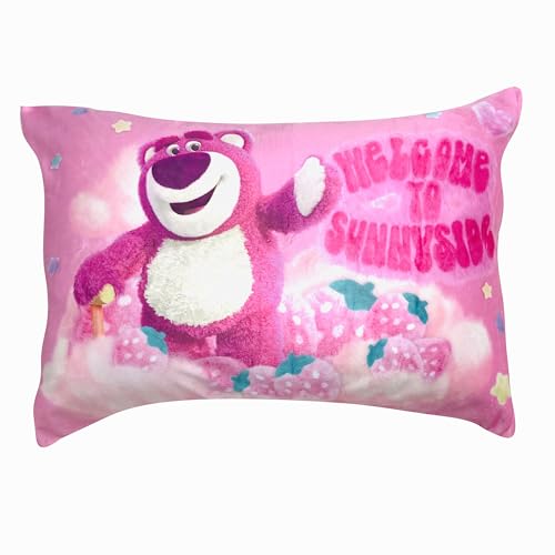 MORIPiLO Gingham Check Pillowcase Pink 43x63cm Wrinkle Resistant Bedding Pillow Cover with L-Shaped Zipper Antibacterial Machine Washable