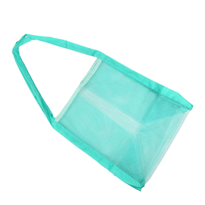 1 шт. Однотонная пляжная сетчатая сумка большой вместимости, многофункциональная сетчатая сумка на одно плечо для пляжа, улицы, путешествий, сумка для хранения