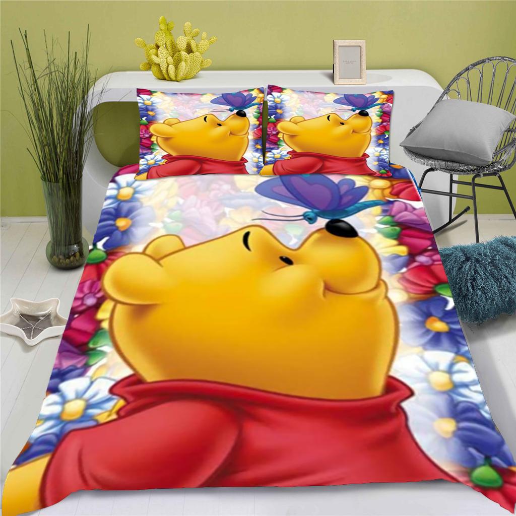 Winnie The Pooh Tigger Duvet Cover Set For 3D Children King Size Bedding Comforter Sets 100% Polyester