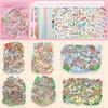 PET Miniature Landscape Sticker Collection 6-in-1 DIY Cabin Scene Sticker  Boys/Girls