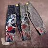 Unisex Y2k Jeans Harajuku Punk Oversized Graphic Embroidery Baggy Jeans Men Women Wide Leg Jeans Hip Hop Casual Retro Streetwear