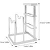 Stainless Steel Pot Lid Stand and Chopping Board Rack for Kitchen Countertop Organization, Storage Block, Space-Saving Cooking Accessory