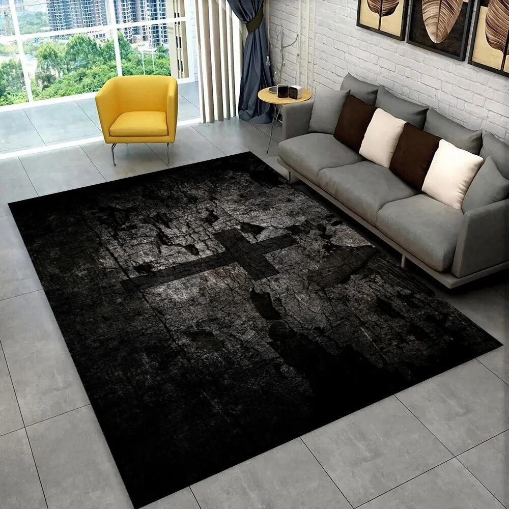 Коврик для молитвы с библейским крестом Иисуса, ковер для дома, гостиной, спальни, дивана, коврик для двери, декор для детской игры, нескользящий напольный коврик, подарок