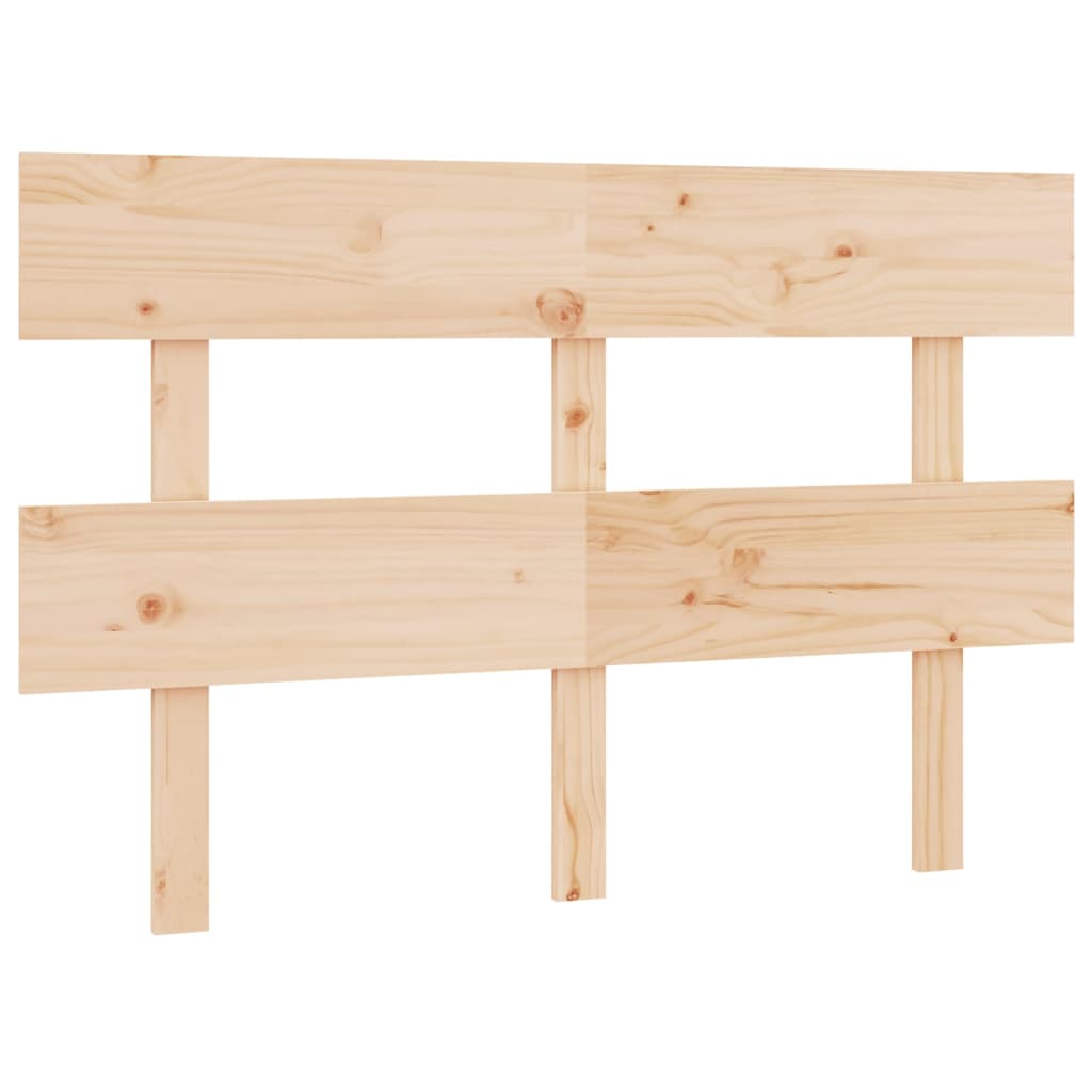 Vidaxl Wezgłowie Łóżka, 124X3X81 Cm, Lite Drewno Sosnowe