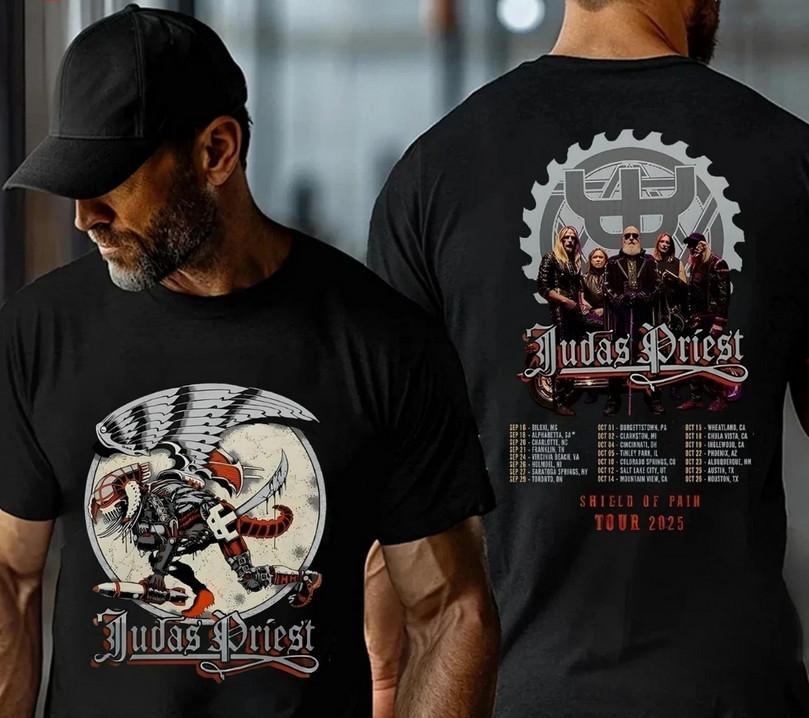Judas Priest Shield Of Pain Tour 2025 Winged Demon 2sided TShirt Unisex T-Shirt