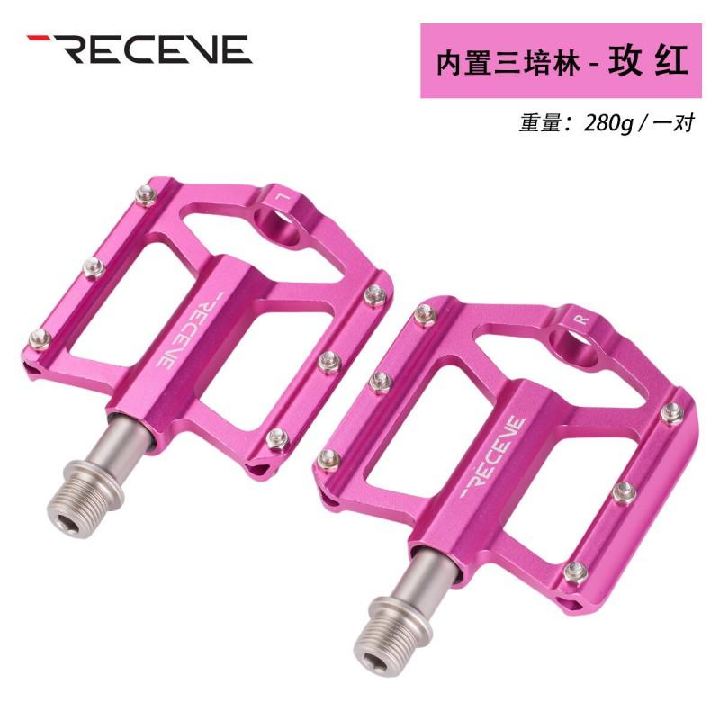 RECEVE Aluminum Alloy Folding Bike Pedals With Triple Sealed Bearings Lightweight Anti-Slip Mountain Road Bicycles