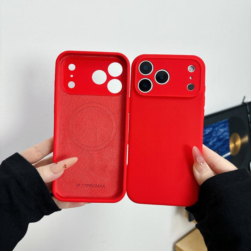Применимо к чехлу для мобильного телефона iPhone17 Pro, магнитное всасывание, жидкий силикон, официальный встроенный Apple 16, 15, противоударный защитный чехол