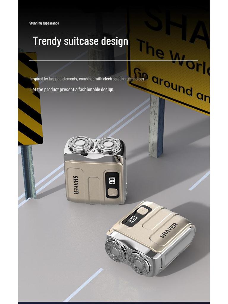 Compact Silent Electric Travel Razor for Men