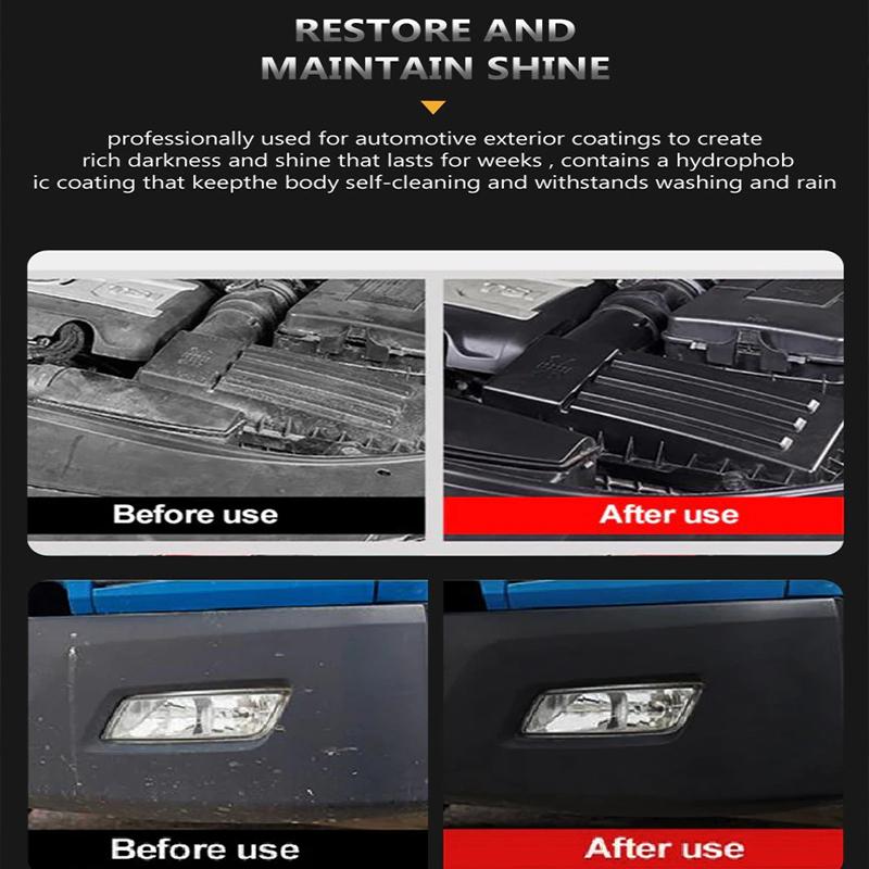 HGKJ-24 Plastic Restore Revitalizer Plastic Renovator Long Lasting Coating for Car Rubbers Refurbish Clean Gloss Black Shine