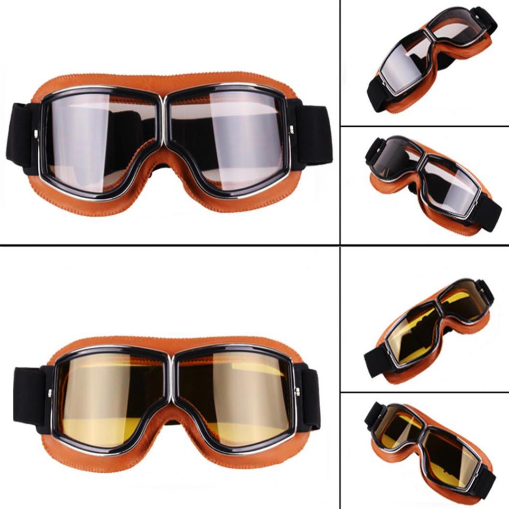 Unisex Vintage Motorcycle Motorbike Windproof Dustproof Pilot Goggles for Harley
