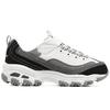 Skechers DLites Sport Удобные Модные Модные Цветные Блоки Хип-Хоп Низкие Повседневные Кроссовки Детские Черно-Белый 302524L-BKGY