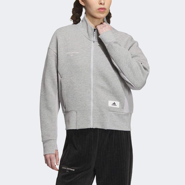 adidas Куртка для отдыха с однотонным логотипом Женские куртки серые IP0757