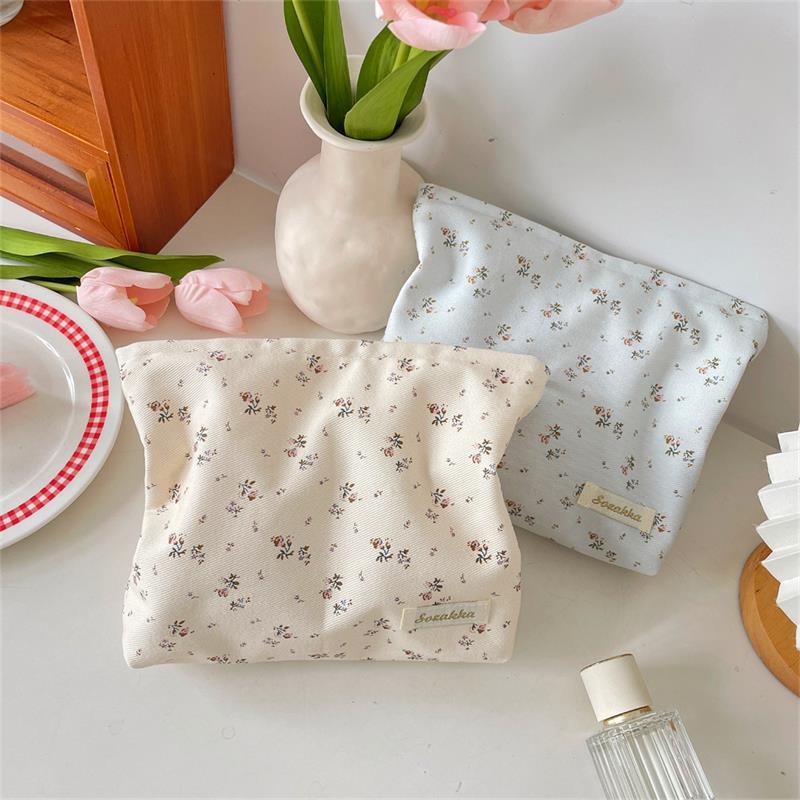Милая Сладкая Цветочная Косметичка Большой Вместимости Портативная Дорожная Сумка для Хранения Макияжа Органайзер Женский Клатч Девичьи Косметички