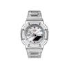 Casio Унисекс Часы с жидкокристаллическим и аналоговым двойным дисплеем Серия 48,5 мм Серебристые GA-2100FF-8A(Watch8--)