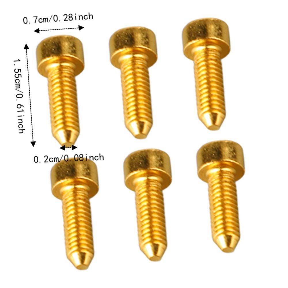 6PCS Metal Guitar Hex Head Screws Black Golden Silver Guitar Mounting Screws Electric Guitar