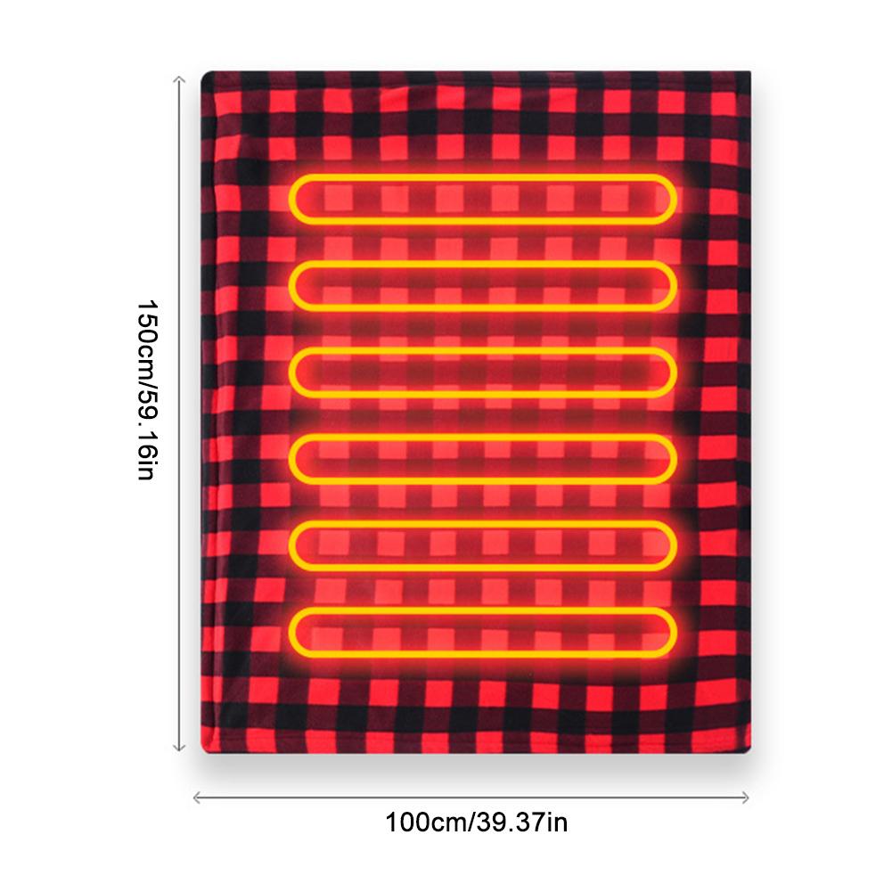 Автомобильное одеяло с подогревом 12 В Электрическое одеяло с подогревом Вилка прикуривателя Зимний кемпинг Путешествия Одеяло с подогревом Автоаксессуары