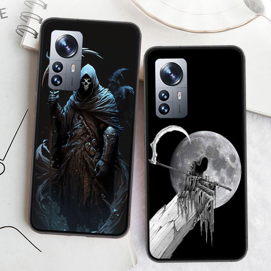 Чехол для телефона Смерть Жнец Череп для Xiaomi Poco X7 X6 X5 X4 X3 GT NFC M4 M5 Pro 5G M3 Mi F6 F5 F4 F3 F2 F1 Capa Coque TPU Cov