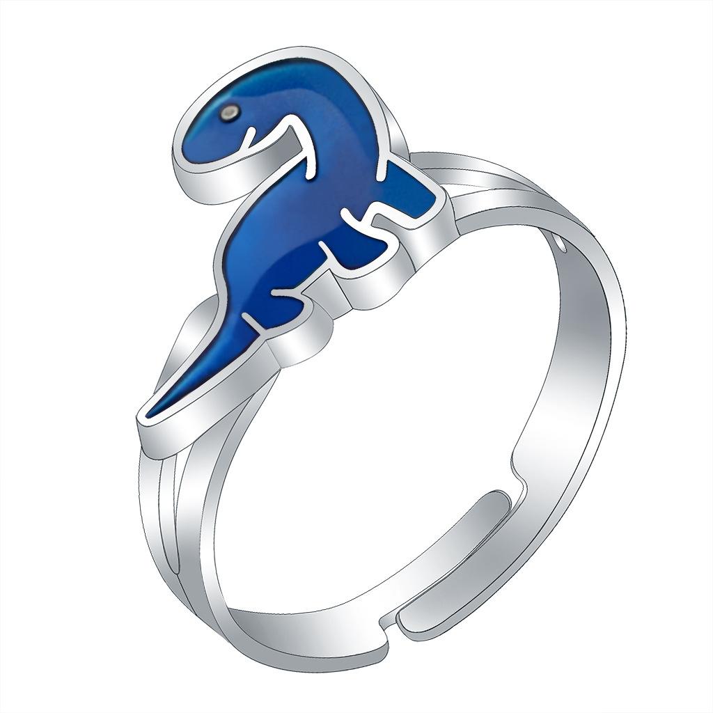 1Pcs Fashion Ring Simple Children's Princess Cartoon Cute Animal Temperature Change Ring