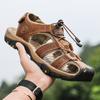 Men's Sandal Genuine Leather Men Shoes for Summer Large Size Outdoor Walking Shoes Male Sandals Man Slippers Plus Size