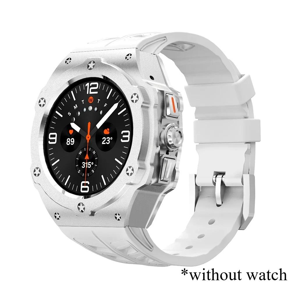 Роскошный комплект для модификации Samsung Galaxy Watch 8 Ultra 2025, карбоновый корпус, резиновый ремешок для Galaxy Watch 7 Ultra 47 мм, аксессуар