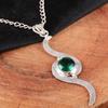 Green Emerald Pendant Handmade Gemstone Jewelry, 925 Solid Sterling Silver Pendant Unique Design Jewelry
