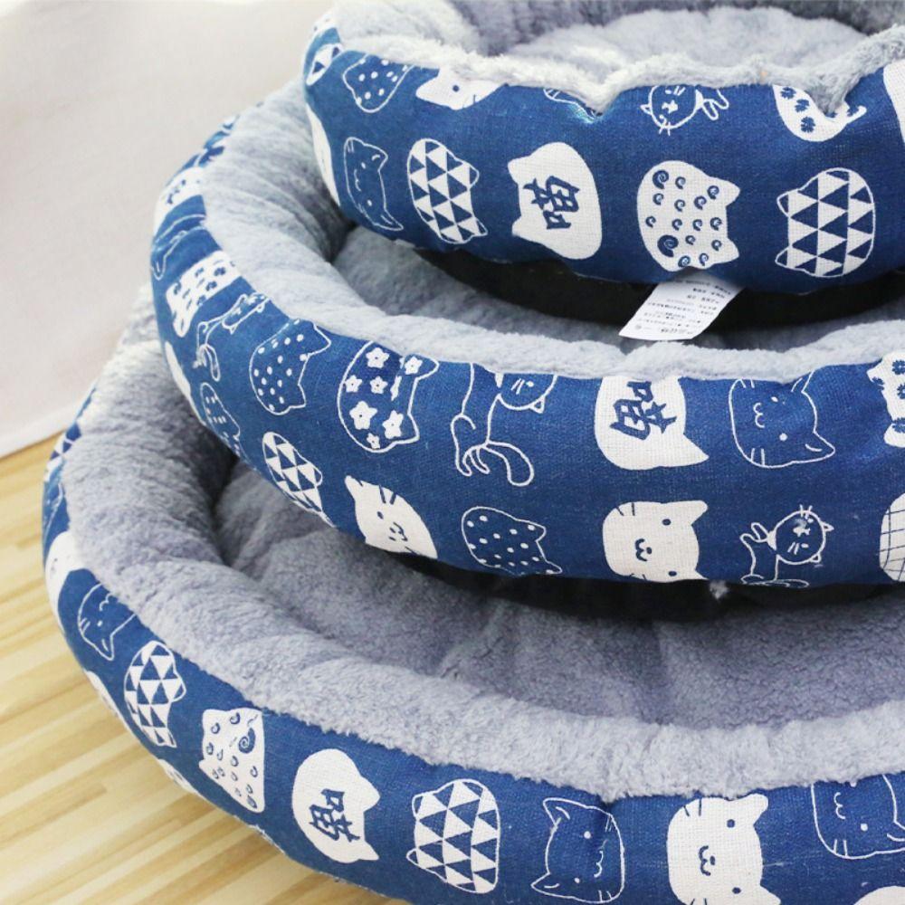 Корзины для сна с рисунком из мультфильма «Кошка», холщовое/бархатное гнездо для собак, хлопковое гнездо для щенков