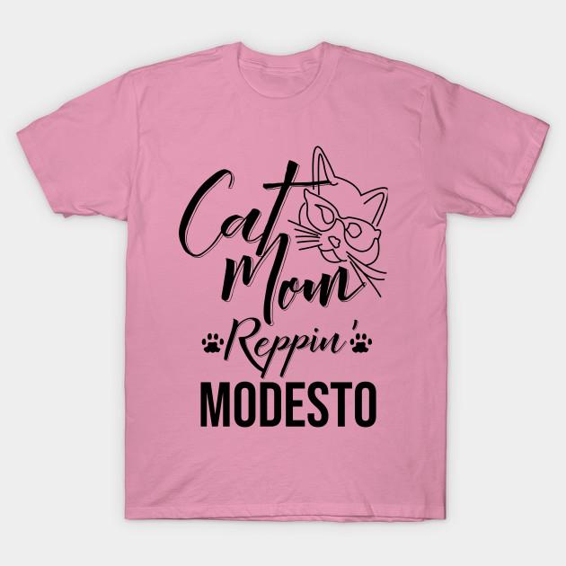 T Shirt Women Cat Mom Reppin Modesto Harajuku Print Kawaii Tshirt Summer Short Sleeve Female T-Shirt Top Tee