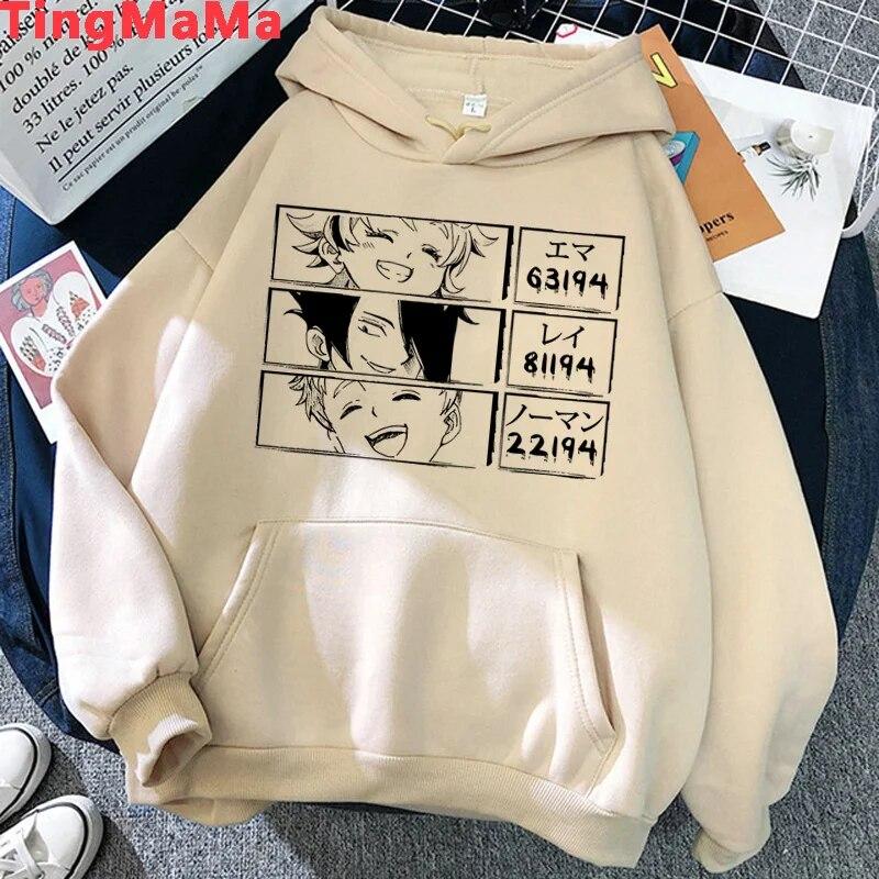 The Promise Neverland Hoodies Unisex Harajuku Y2k Aesthetic Anime Graphic Unisex Sweatshirts Anime Korea Unisex Hoodie