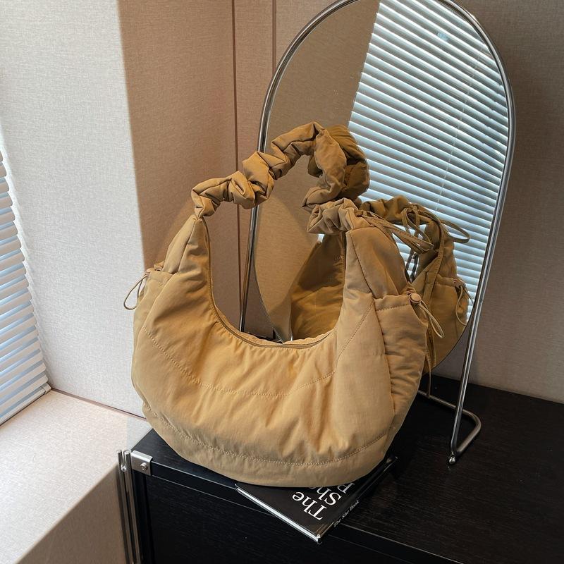 Повседневная тканевая сумка большой вместимости женская новая в ленивом стиле универсальная сумка-мессенджер через плечо сумка-пельмень